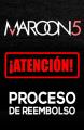 Proceso Reembolso Maroon 5 en Ticketexpress